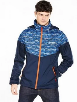 Image of Columbia Inner Limits Printed Windbreaker Navy Size 2XL Men