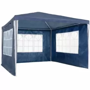 image of Tectake Gazebo 3X3M With 3 Side Panels Blue