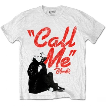 Image of Blondie - Call Me Unisex Large T-Shirt - White
