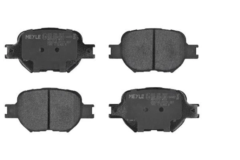 Image of MEYLE 025 235 2617 Brake pad set Front Axle, excl. wear warning contact, Original Quality, with anti-squeak plate Brake Pad Set,disc brake (402)