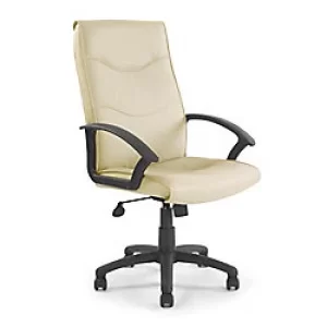 Image of Nautilus Designs Ltd. High Back Leather Faced Executive Armchair with Detailed Stitching
