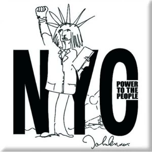 image of John Lennon - NYC Power to the People Fridge Magnet