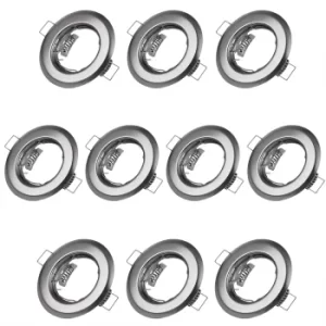 image of Recessed Light Mounting Frame 10Pcs Shiny Silver