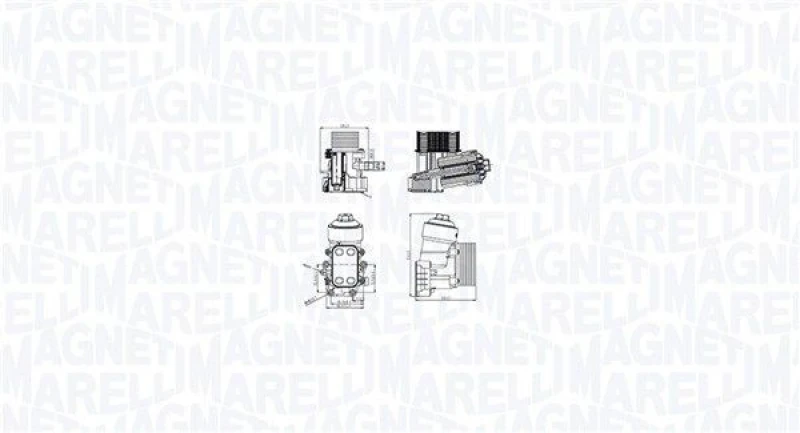 Image of MAGNETI MARELLI Engine oil cooler MAGNETI MARELLI 350300003400