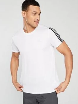 Image of Adidas 3S Running T-Shirt -White, Size XL, Men