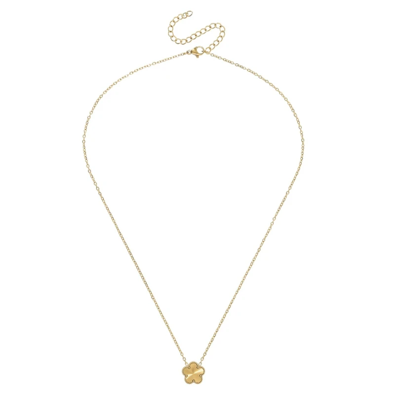 Image of Miso Clover Necklace - Gold Gold One Size
