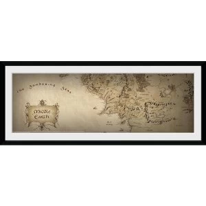 image of Lord Of The Rings Map Framed Collector Print