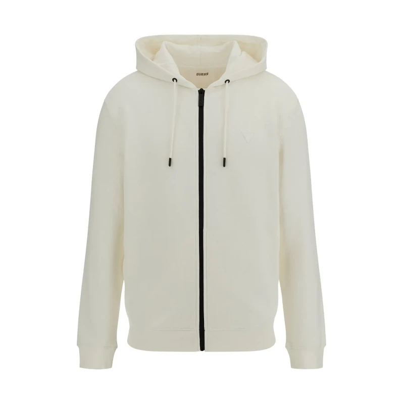 Image of Guess Zip-up hoodie Guess Aldwin Blanc Male L