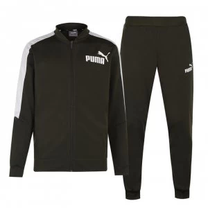 Puma Poly Tracksuit Mens - Forestnight/Wht