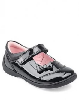 image of Start-rite Twizzle Toddler Girls Mary Jane School Shoes - Black Patent, Black Patent, Size 7 Younger