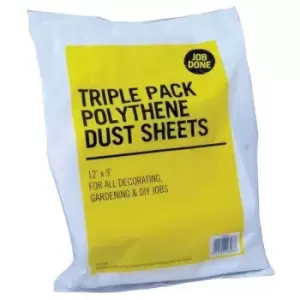 Image of Job Done (JTJDS3P) Poly Dust Sheet Pack of 3