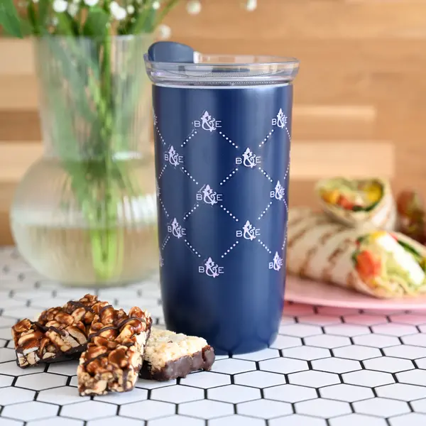 Image of Monogram Midnight 350ml Vacuum Insulated Travel Mug Blue