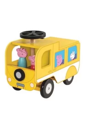 image of Peppa Pig Wooden Campervan Ride On, One Colour