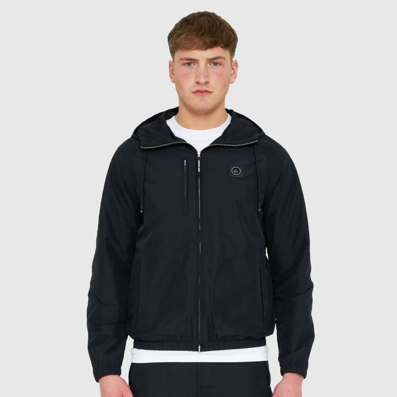 Image of Marshall Artist Mens Fairfix Quilted Streamlined Fit Short Puffer Jacket Black male Small