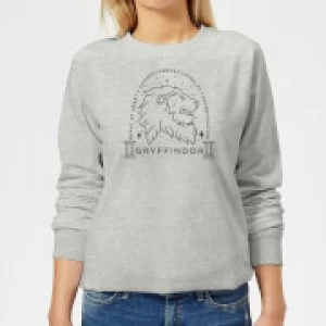 Image of Harry Potter Gryffindor Linework Womens Sweatshirt - Grey - 3XL