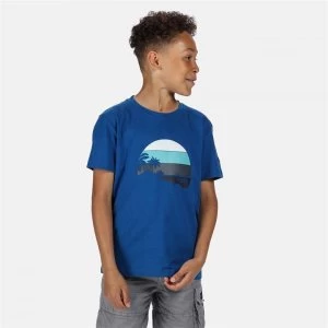 Image of Regatta Bosley III Cotton T-Shirt - Nautical Blu