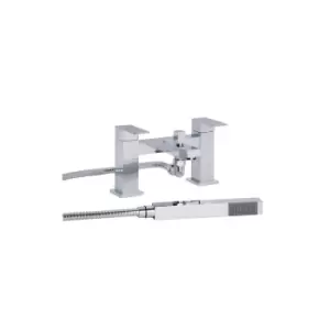 Image of Chrome Bath Shower Mixer Tap - Cube