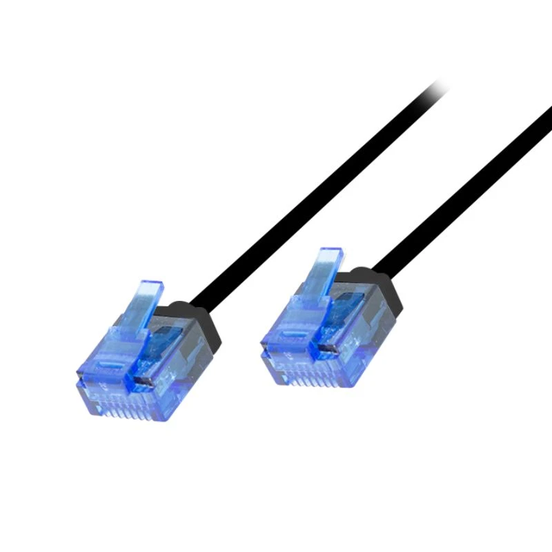 Image of FDL ULTRA SLIM 0.3M CAT.6A U-UTP HIGH-FLEX PATCH CABLE - BLACK