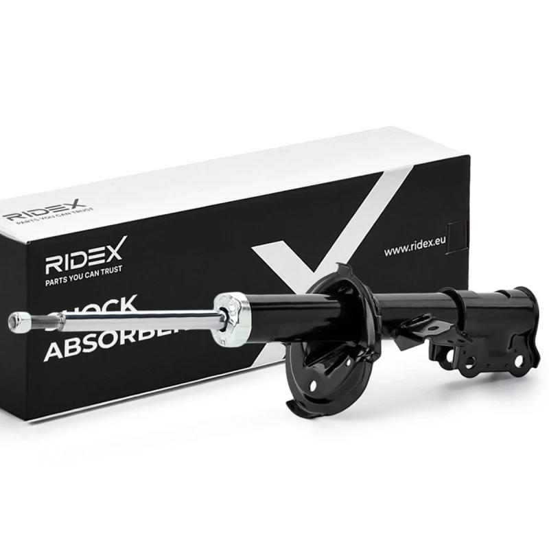Image of RIDEX 854S0738 Shock absorber Front Axle Left, Gas Pressure, Twin-Tube, Suspension Strut, Top pin Shock Absorber (854)