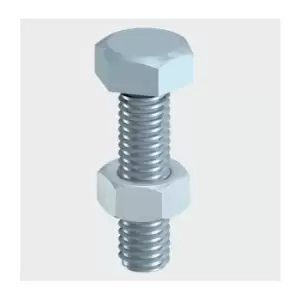 Image of Timco 8 x 50 mm Hex Set & Hex Nut BZP M8 (40/TimBag) 850SNZB