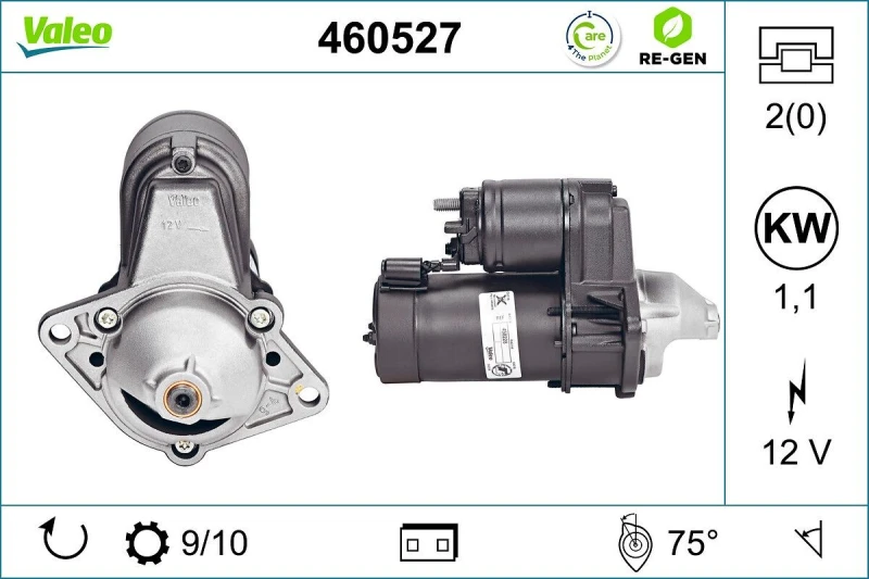Image of Starter motor VALEO 460527