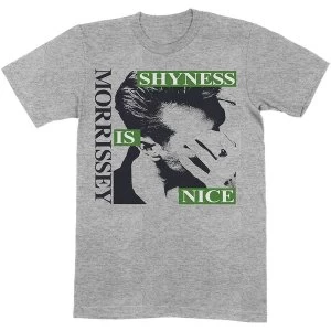 Image of Morrissey - Shyness Is Nice Unisex Large T-Shirt - Grey