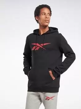 Image of Reebok Identity Fleece Hoodie, Black, Size S, Men