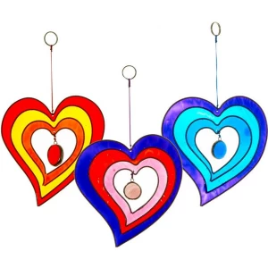 image of Hanging heart Suncatcher Pack Of 12