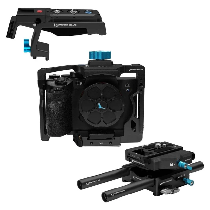 Image of Kondor Blue Sony A1/A7 Base Rig MKII (A1/A7S3/A74/A7R5) Raven Black