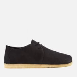 Image of Clarks Originals Womens Ashton Nubuck Lace Up Shoes - Black - UK 3