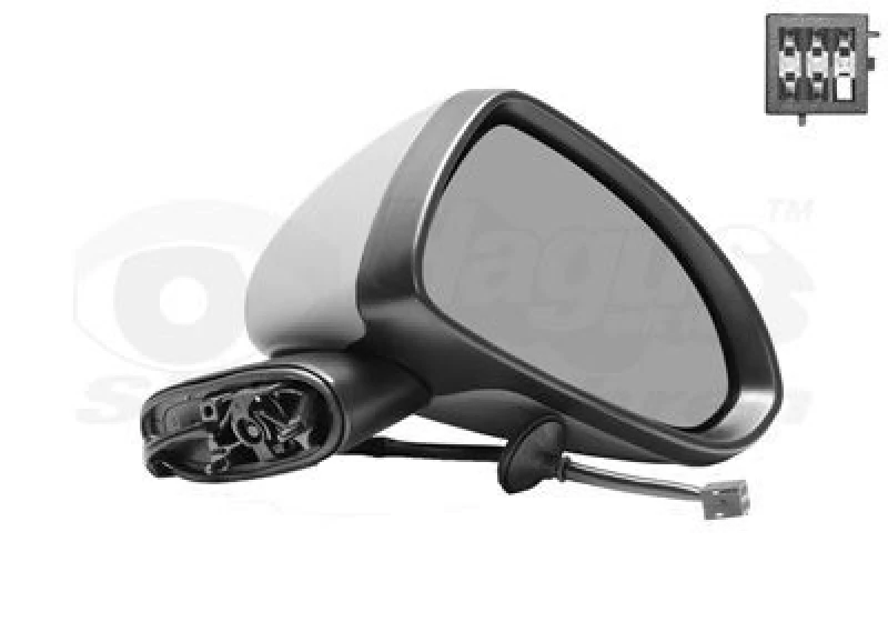 Image of VAN WEZEL Wing mirror VAN WEZEL 3750808