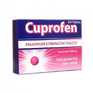 Image of Cuprofen Ibuprofen 400mg Maximum Strength 24 Tablets