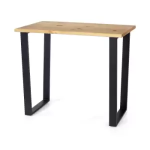 Image of Core Products Texas Solid Wood Console Table With Black Metal Legs