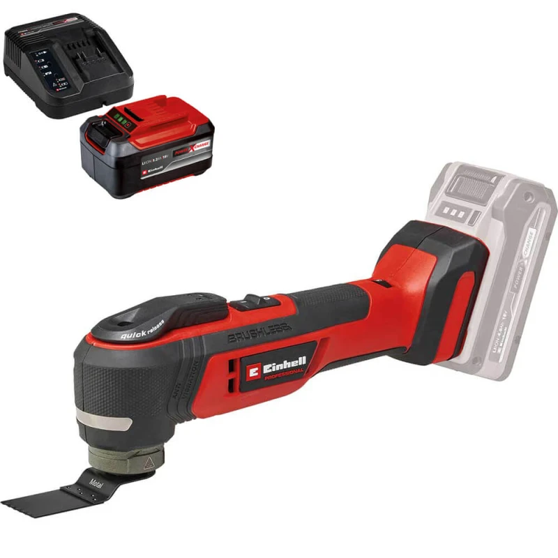 Image of Einhell Professional TP-MG 18 Li BL 18v Cordless Brushless OIS Oscillating Multi Tool TP-MG 18 Li BL Batteries: 1 x 5.2ah Li-ion