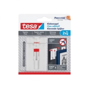 Image of Tesa Adjustable Adhesive Nail Powerstrips up to 2kg - White (2 Pack)