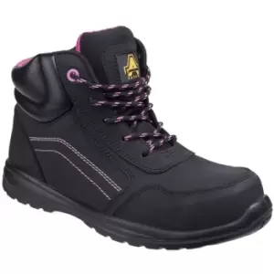 image of Amblers Safety Womens/Ladies Composite Safety Boots With Side Zip (9 UK) (Black) - Black