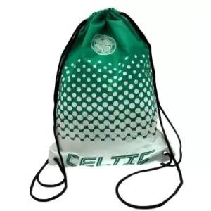 Celtic FC Drawstring Gym Bag (One Size) (Green/White)