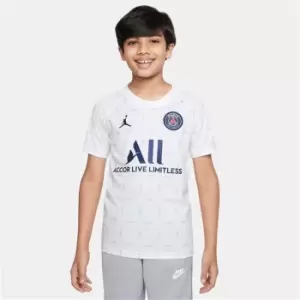 Image of Nike PSG Short Sleeve T-Shirt Juniors - White