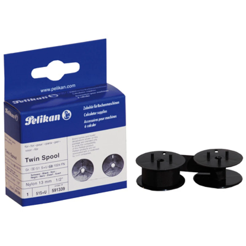 Image of Pelikan 591339 Nylon Black 13 mm/6 m Pack=1 for Univ. Calculator C-Win