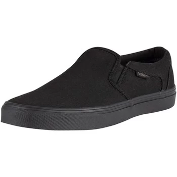 Image of Vans Asher Canvas Trainers mens Slip-ons (Shoes) in Black,6,6.5,7,7.5,8,8.5,9,9.5,10,10.5,11