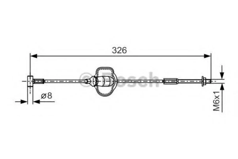 Image of Handbrake cable Bosch 1 987 477 929