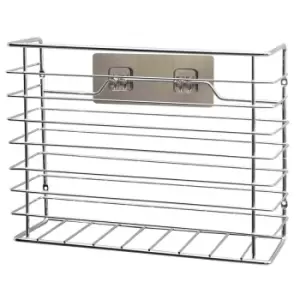 Image of House Of Home Wall Mounted Kitchen Storage Basket Chrome Plated