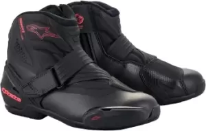 Alpinestars Stella SMX-1 R V2 Ladies Motorcycle Shoes, black-pink, Size 39 for Women, black-pink, Size 39 for Women