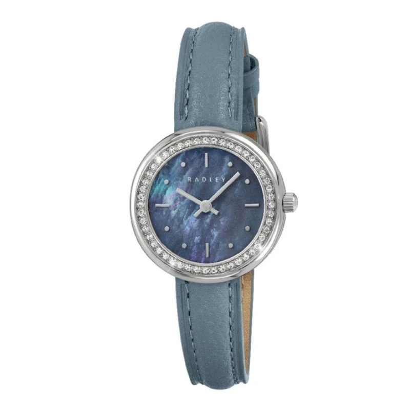 Image of Radley RY21973 Blue Leather Strap Watch - W51573