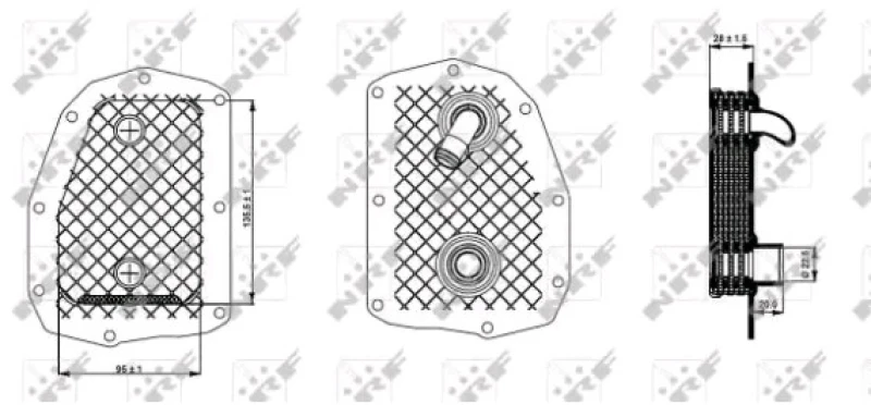 Image of NRF 31352 Oil Cooler without filter Aluminium Oil Cooler,engine oil (469)