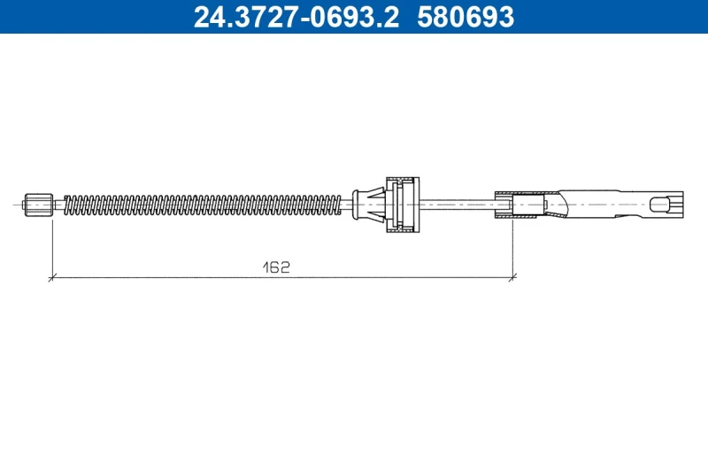 Image of Handbrake cable ATE 24.3727-0693.2
