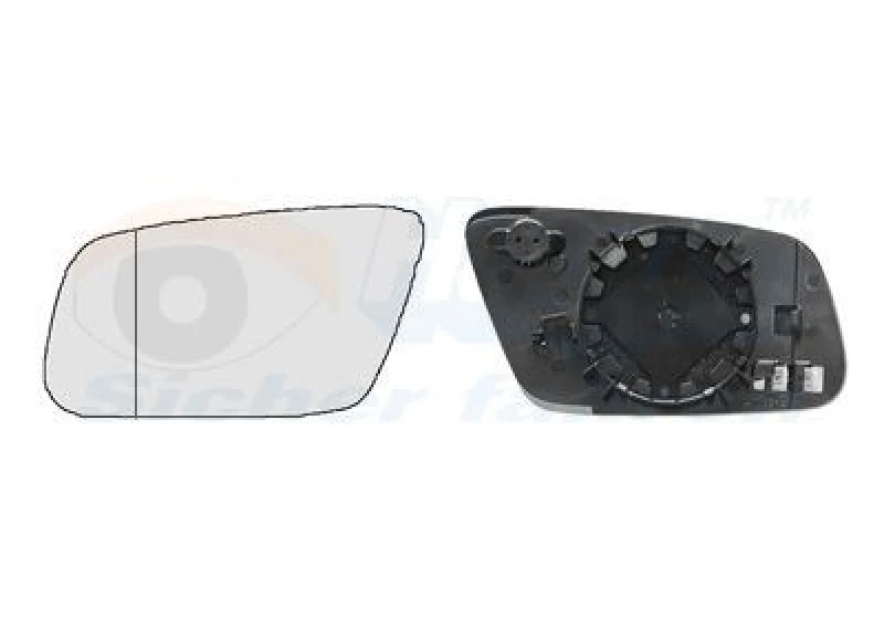 Image of VAN WEZEL Wing mirror glass VAN WEZEL 0317837