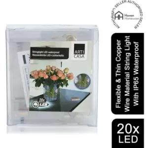 Image of 20 LED Flexible & Thin Copper Wire Material String Light With IP65 Waterproof