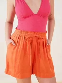 image of Accessorize Orange Co-Ord Short, Orange Size M Women