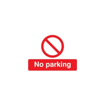 image of No Parking Rigid PVC Sign - 600 X 450MM